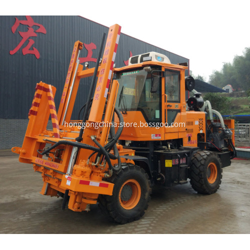 Hydraulic Hammer Guardrail Installation Machine